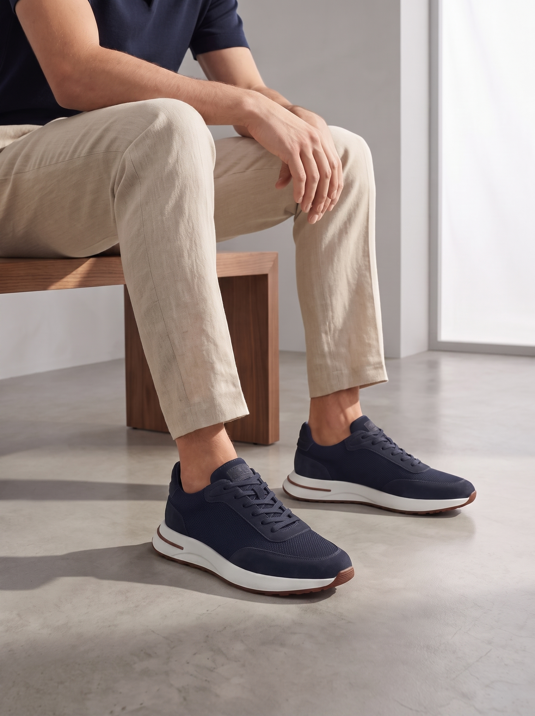 Men's Lightweight Suede Casual Trainers