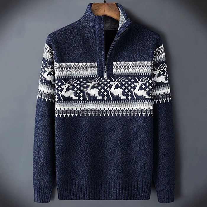 Men's Fair Isle Half-Zip Sweater