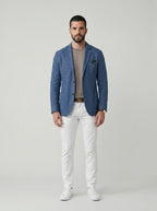 Casual Linen Blazer — On Model - Neutral | Generated by Modelize