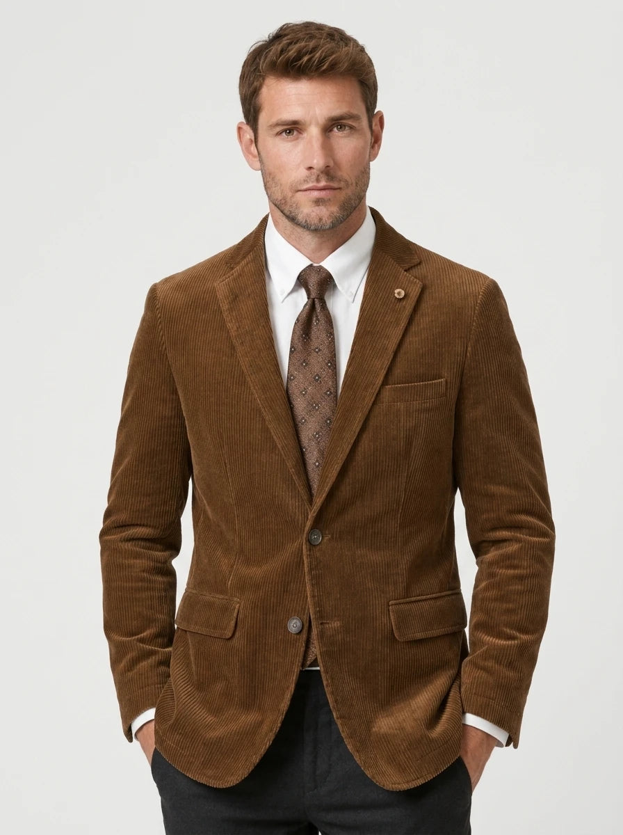 Corduroy blazer — On Model - Upper Body | Generated by Modelize