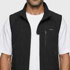 Men's Full Zip Lightweight Vest — On Model - Close-up Detail | Generated by Modelize