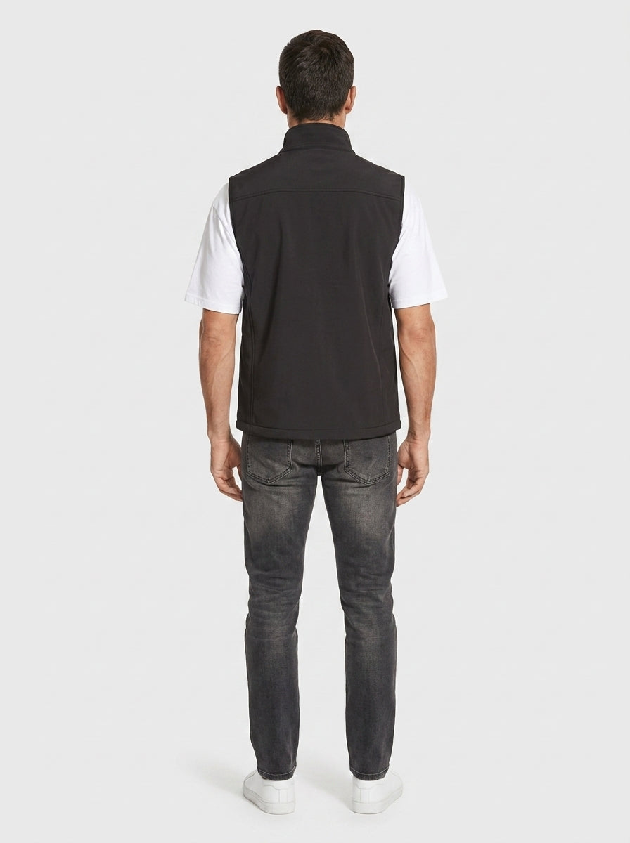 Men's Full Zip Lightweight Vest — On Model - Back View | Generated by Modelize