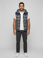 Hooded Puffer Vest — On Model - Neutral | Generated by Modelize