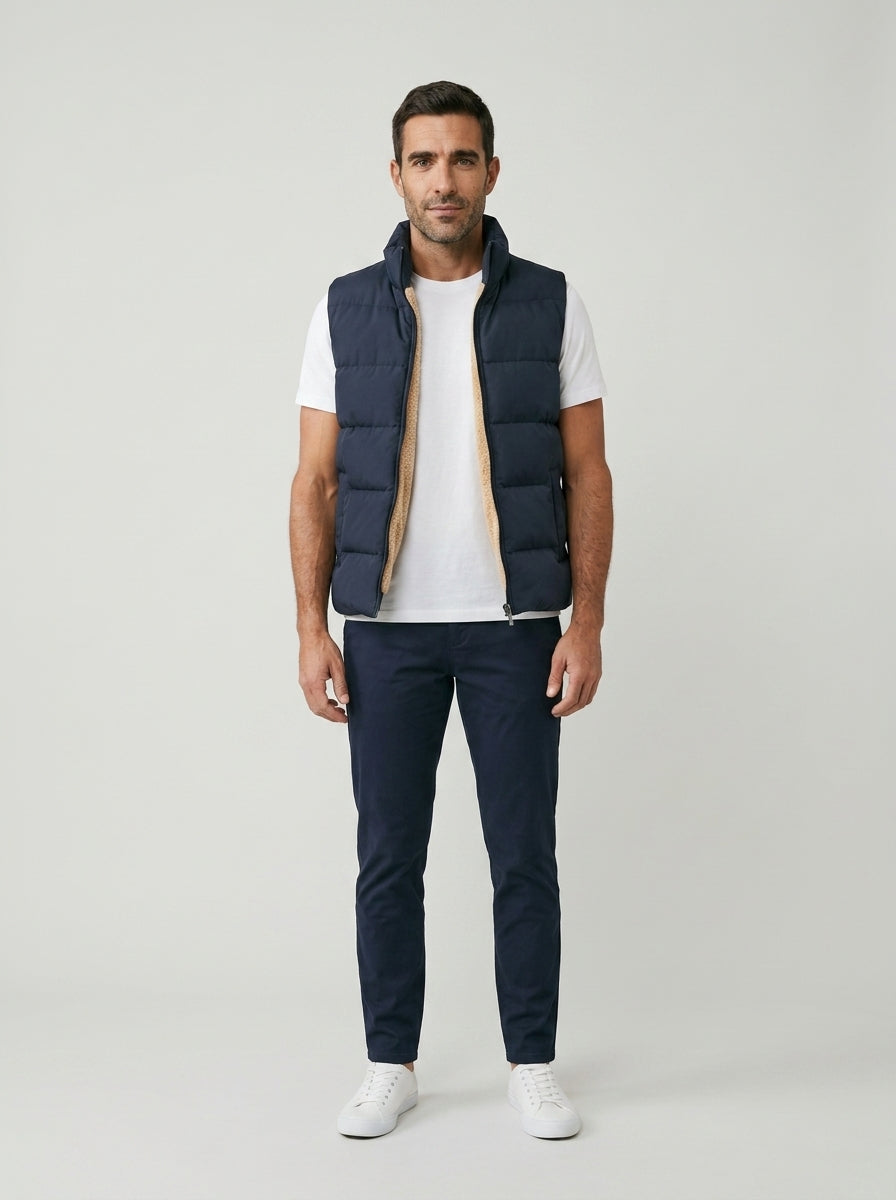 Quilted Puffer Vest — On Model - Neutral | Generated by Modelize
