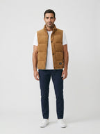 Sleeveless Puffer Vest — On Model - Neutral | Generated by Modelize