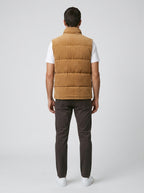 Sleeveless puffer vest — On Model - Back View | Generated by Modelize