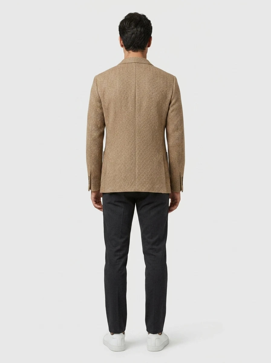 Men's notch lapel blazer — On Model - Back View | Generated by Modelize