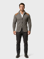 Textured-Knit Blazer — On Model - Neutral | Generated by Modelize
