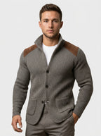 Textured-Knit Blazer — On Model - Upper Body | Generated by Modelize