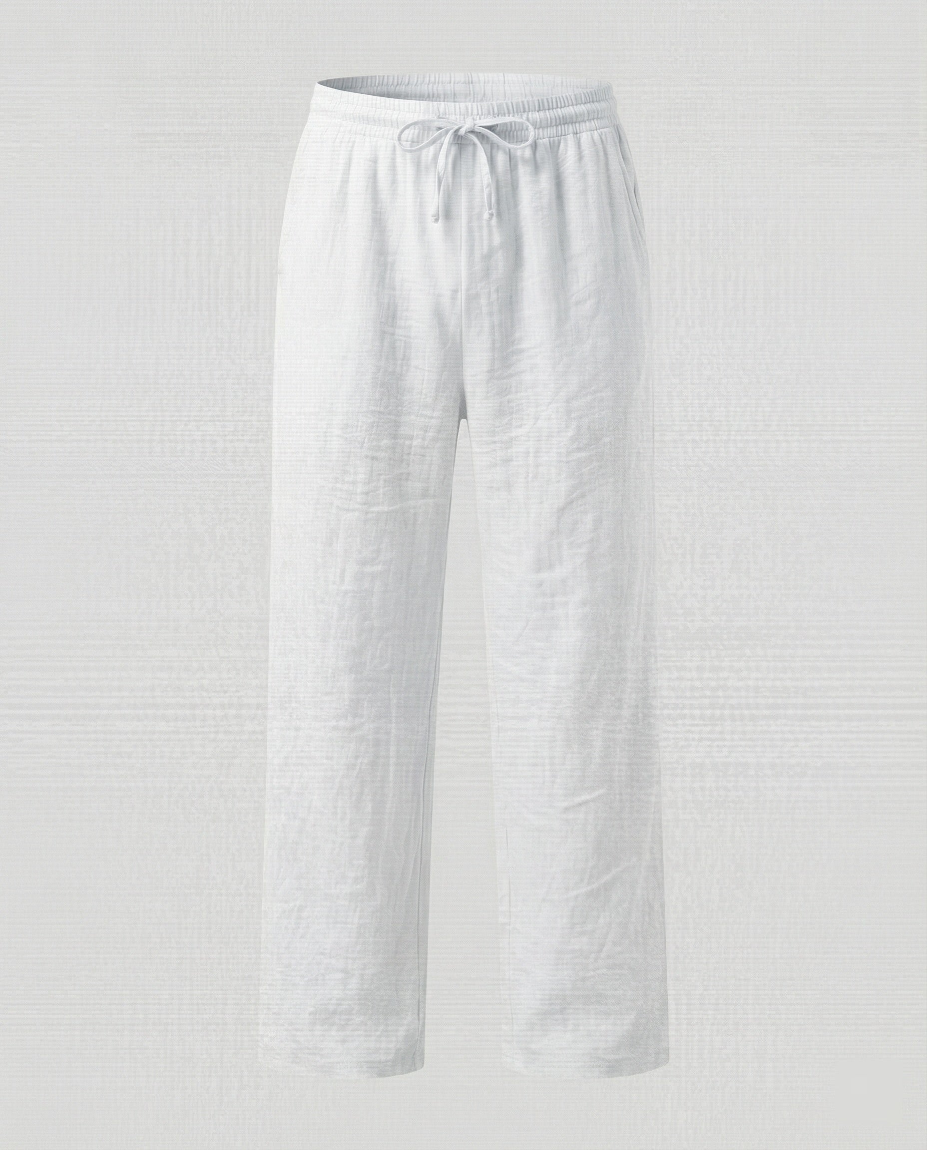 Men's Relaxed Fit Straight Leg Drawstring Trousers