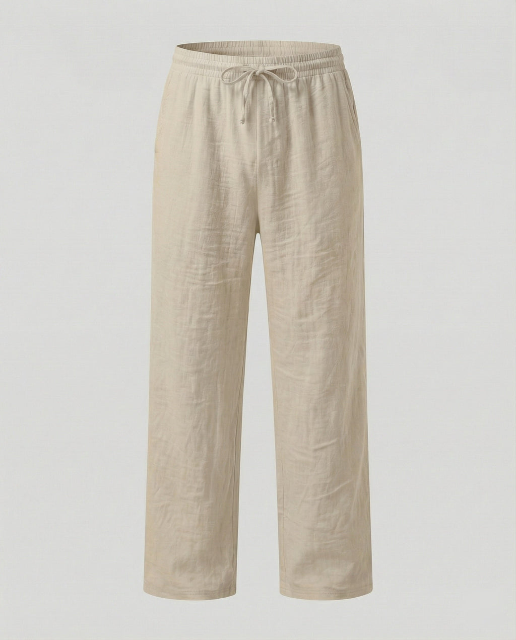 Men's Relaxed Fit Straight Leg Drawstring Trousers