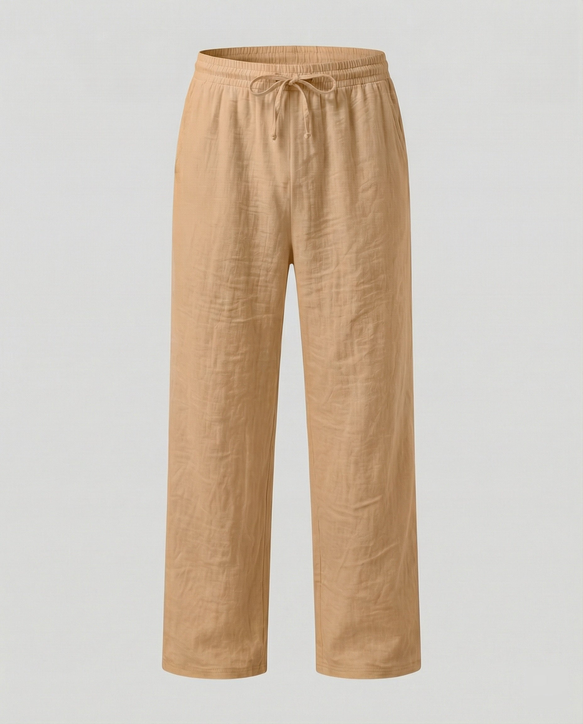Men's Relaxed Fit Straight Leg Drawstring Trousers