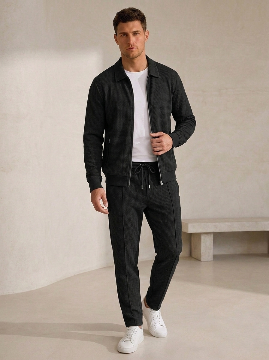 Cotton Tracksuit Casual Set Men