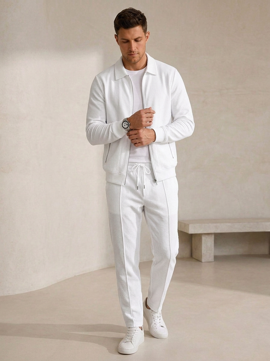 Cotton Tracksuit Casual Set Men