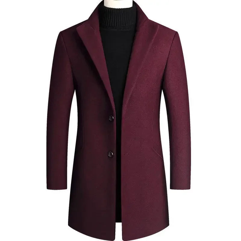 Stylish Slim-Fit Wool Coat