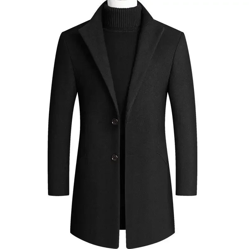 Stylish Slim-Fit Wool Coat
