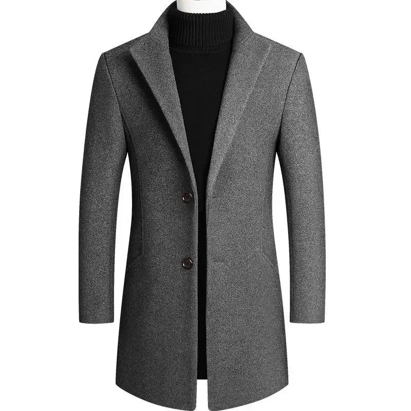 Stylish Slim-Fit Wool Coat